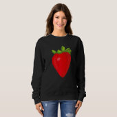 Pixel-Erdbeere Sweatshirt (Vorne ganz)