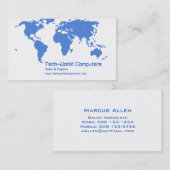 Pixel-Erde Visitenkarte (Vorne/Hinten)