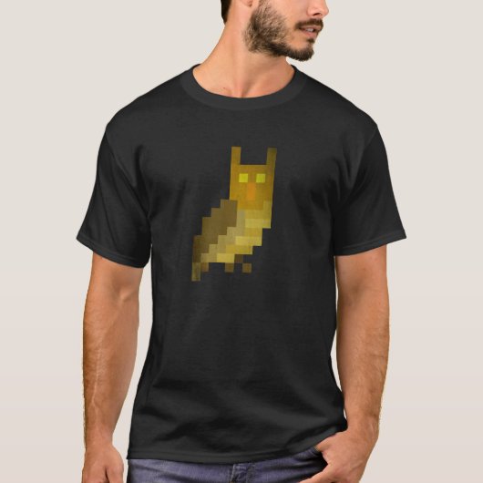 Pixel-Eulen-T - Shirt (Vorderseite)