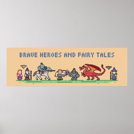Pixel Fairy Tales 36'' x 12'' Poster (Vorne)