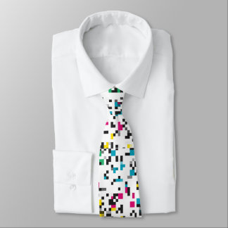 Pixel Farbe Blöcke Glitch Neck Tie Krawatte