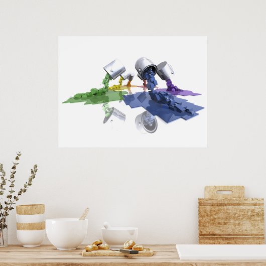 Pixel Farbe - Poster (Küche)