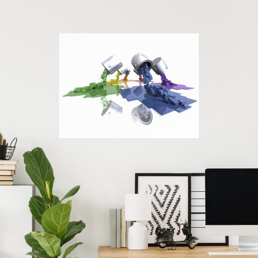 Pixel Farbe - Poster (Heimbüro)