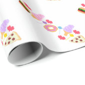 Pixel-Fertigkost-Kunst Geschenkpapier (Rolleneckpunkt)