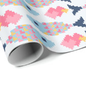 Pixel Fish and Hearts Pattern Geschenkpapier (Rolleneckpunkt)