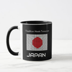 Pixel-Flagge Japans Tasse