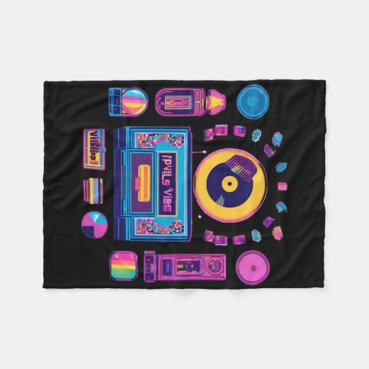 Pixel Fleecedecke (Vorderseite (Horizontal))