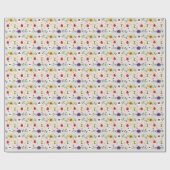 Pixel Floral Garden Pattern Geschenkpapier (Flach)