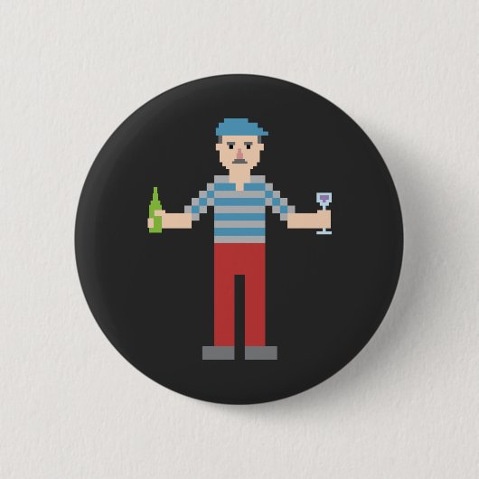 Pixel-Franzosen Button (Vorderseite)