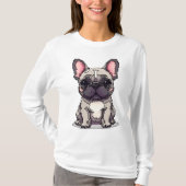 Pixel French Bulldog-Flair T-Shirt (Vorderseite)