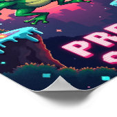 Pixel-Frosch-Arcade-Poster – Retro-8-Bit-Gaming Poster (Ecke)
