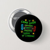 Pixel Game Over Erster Schultag Loading Gamer Button (Vorne & Hinten)