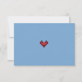 Pixel Gamer Bride & Groom Wedding RSVP Cards (Rückseite)