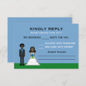 Pixel Gamer Bride & Groom Wedding RSVP Cards (Vorne/Hinten)