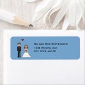 Pixel Gamer Bride & Groom Wedding-Rücksendeadresse (Insitu)