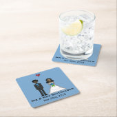 Pixel Gamer Bride & Groom Wedding Untersetzer (Vor Ort)