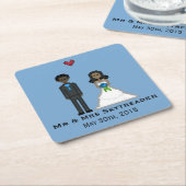 Pixel Gamer Bride & Groom Wedding Untersetzer (angewinkelt)
