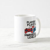 Pixel-Gamer-Hochzeitskunst Kaffeetasse (VorderseiteRechts)