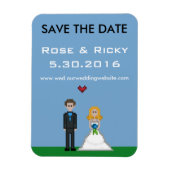 Pixel Gamer Save the Date Wedding Magnet (Vertikal)