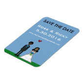 Pixel Gamer Save the Date Wedding Magnet (Linke Seite)