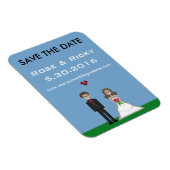 Pixel Gamer Save the Date Wedding Magnet (Rechte Seite)
