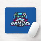 Pixel Gamers Team - Blue Gamer Mousepad (Mit Mouse)