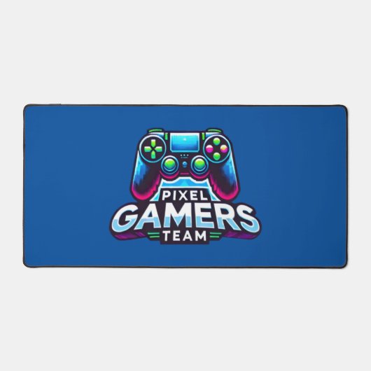 Pixel Gamers Team - Blue Gaming Schreibtischunterlage (Vorderseite)