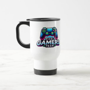 Pixel Gamers Team - Level Up Reisebecher