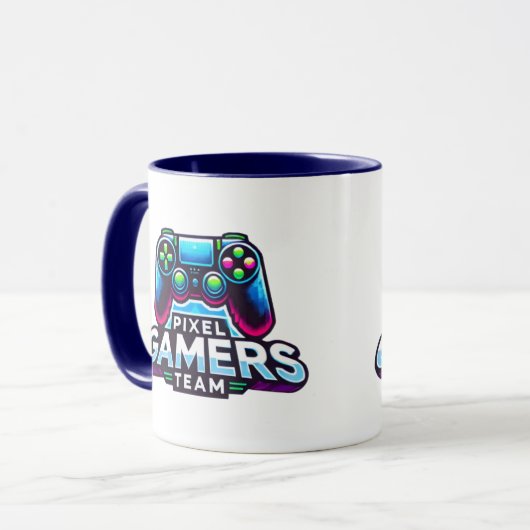 Pixel Gamers Team - Level Up Tasse (Vorderseite Links)