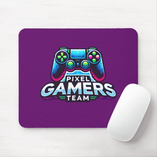 Pixel Gamers Team - Lila Gamer Mousepad (Mit Mouse)