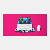 Pixel Gamers Team - Neon Pink Gaming Schreibtischunterlage (Tastatur & Maus)