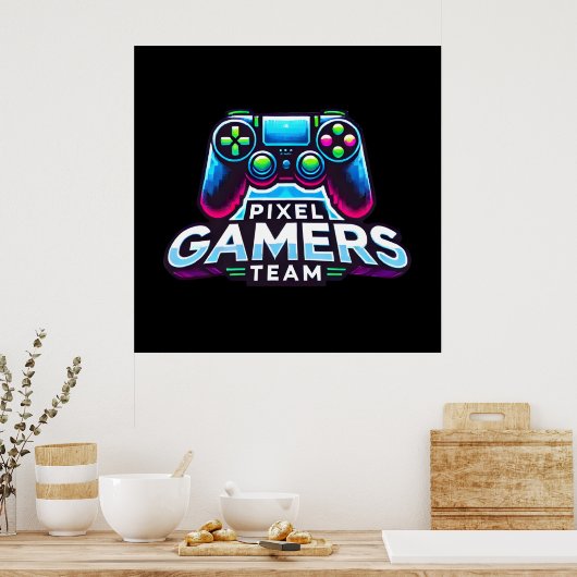 Pixel Gamers Team - Next Gen Player Poster (Küche)