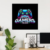 Pixel Gamers Team - Next Gen Player Poster (Heimbüro)