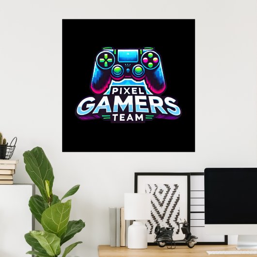 Pixel Gamers Team - Next Gen Player Poster (Heimbüro)