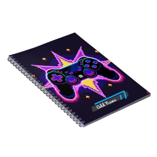 Pixel Gaming-Controller-Notebook - Bearbeitungsnam Notizblock (Rechte Seite)
