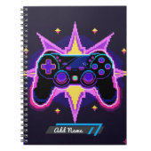 Pixel Gaming-Controller-Notebook - Bearbeitungsnam Notizblock (Vorderseite)