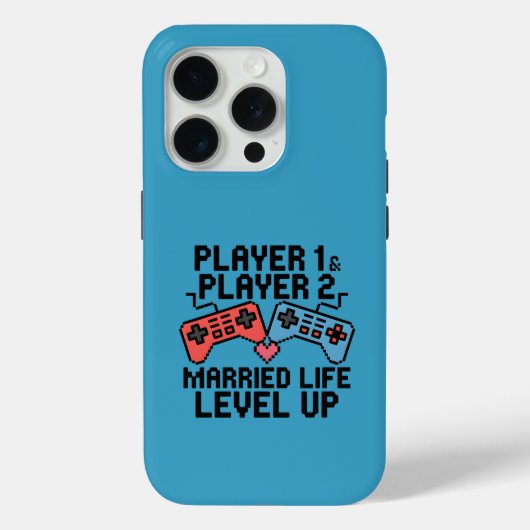 Pixel Gaming Couple Level Up Design Case-Mate iPhone Hülle (Rückseite)