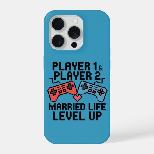 Pixel Gaming Couple Level Up Design iPhone Hülle (Rückseite)