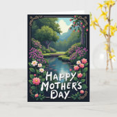 Pixel-Garten-Muttertags-Karte Karte (Gelbe Blume)
