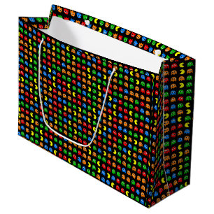Pixel-Geister-Arcade-Gamer-Geburtstagsdesign Große Geschenktüte