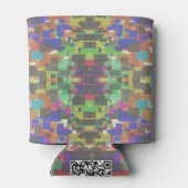 Pixel, Gemustert über den Farben des Regenbogens Dosenkühler (Rückseite)
