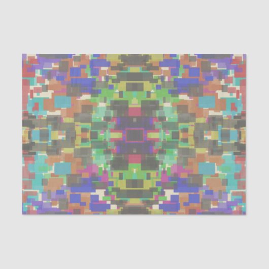 Pixel, Gemustert über den Farben des Regenbogens Seidenpapier (Vorderseite)