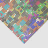 Pixel, Gemustert über den Farben des Regenbogens Seidenpapier (Ausschnitt)