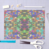 Pixel, Gemustert über den Farben des Regenbogens Seidenpapier (Handwerk)