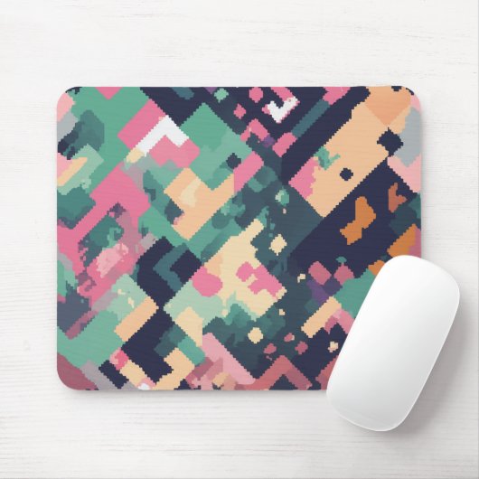 Pixel geometrisch mousepad (Mit Mouse)