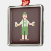 Pixel German Silbernes Ornament (Links)