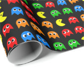 Pixel Ghost Arcade Gamer Birthday Design Geschenkpapier (Rolleneckpunkt)