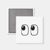 Pixel Ghost Eyes Halloween Game Group-Kostüm Magnet (Vorderseite/Rückseite)