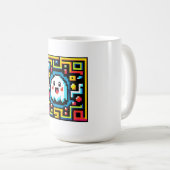 Pixel-Ghost-Maze - Retro-Arcade-Inspiriert Gaming Kaffeetasse (VorderseiteRechts)
