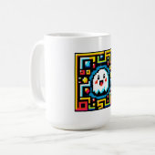Pixel-Ghost-Maze - Retro-Arcade-Inspiriert Gaming Kaffeetasse (Vorderseite Links)